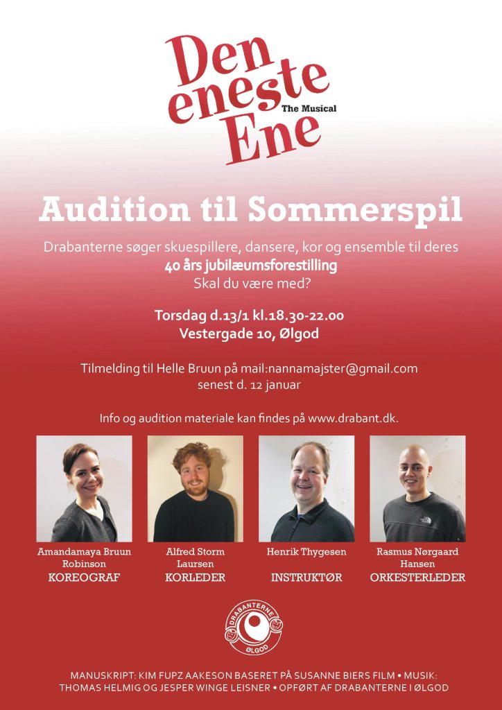 Audition Sommerspil 2022 – HUSK TILMELDING!